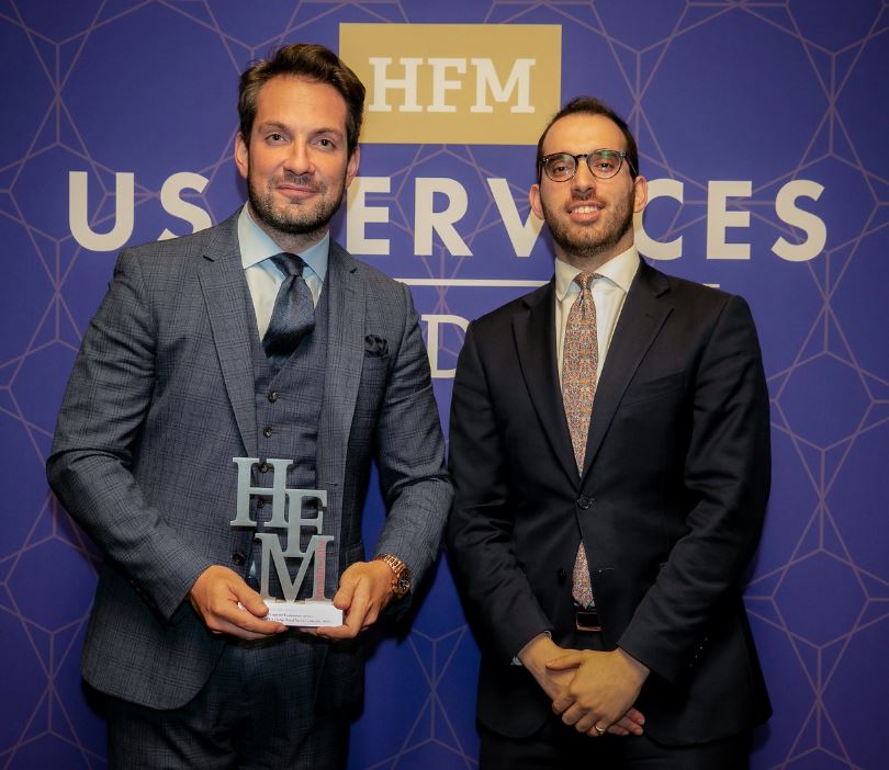 Max Hilton Darius Athill at the HFM Services awards 2019