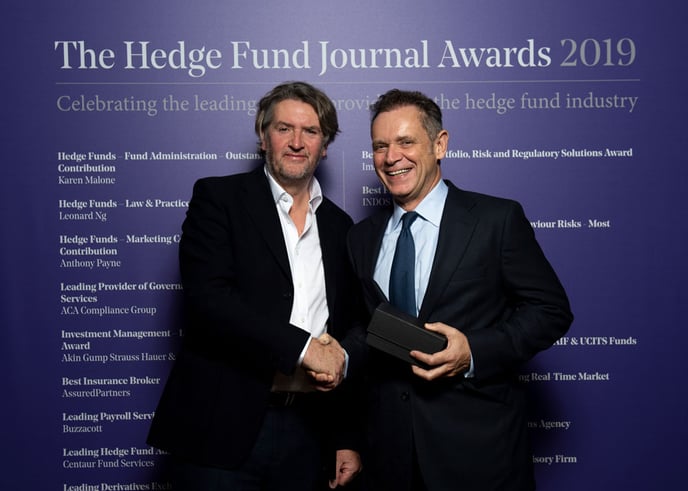 Anthony Payne at Hedge Fund journal Awards 2019