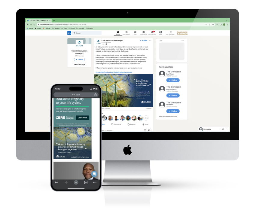 Cube social samples