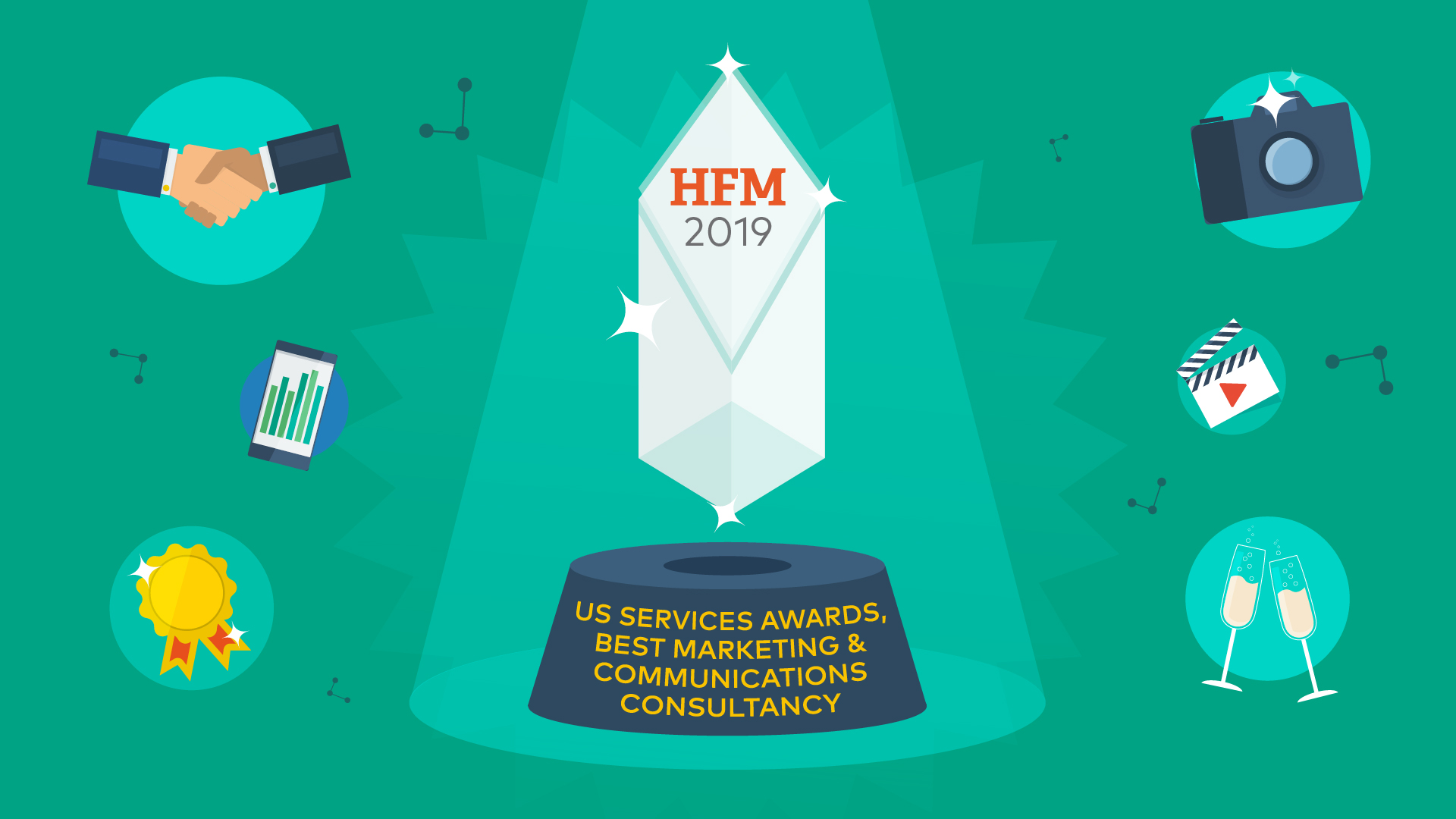 Cover image for post: Best Marketing and Communications Consultancy at the HFM US Hedge Fund Services Awards 2019