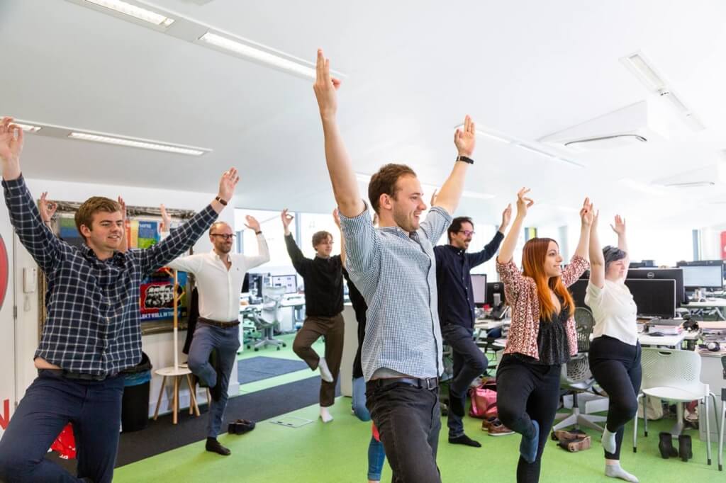 Yoga at Peregrine London office