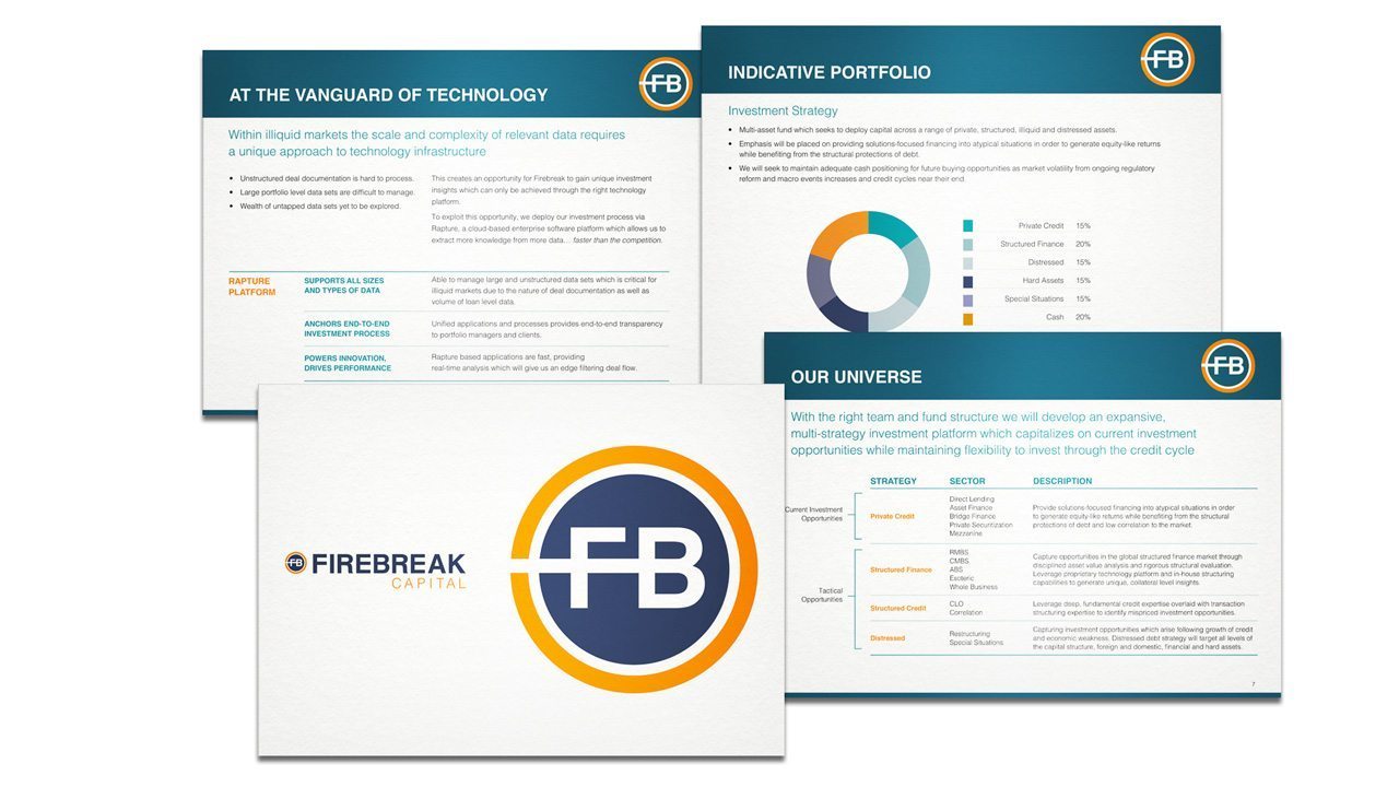 Firebreak Capital marketing collateral presentations