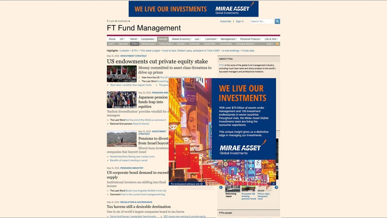 Mirae Asset Global Investments digital ad