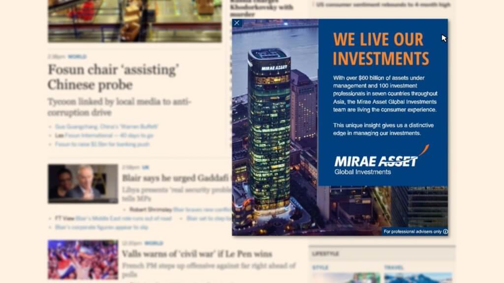 Mirae Asset Global Investments digital ad